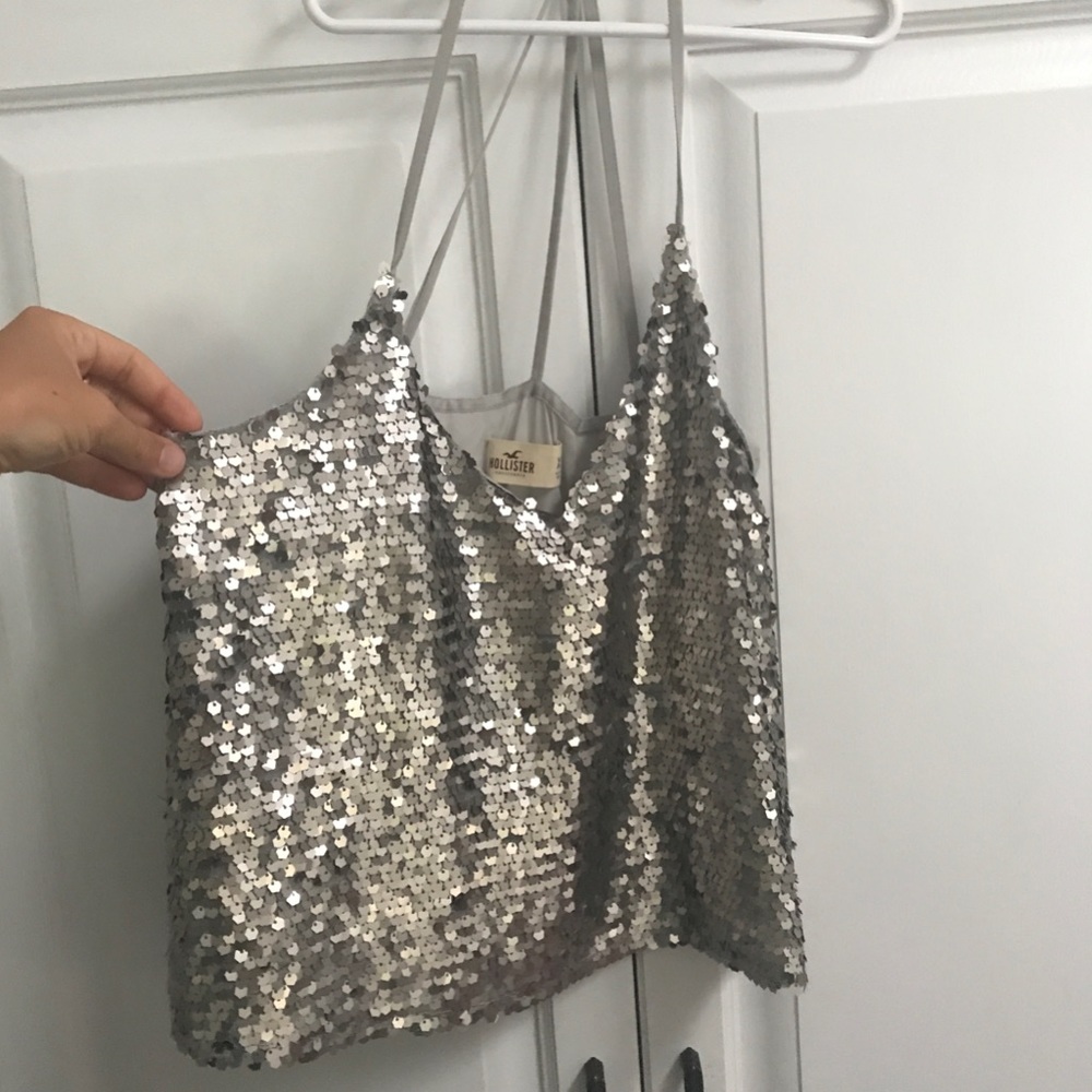 Hollister sequin v-neck tank top